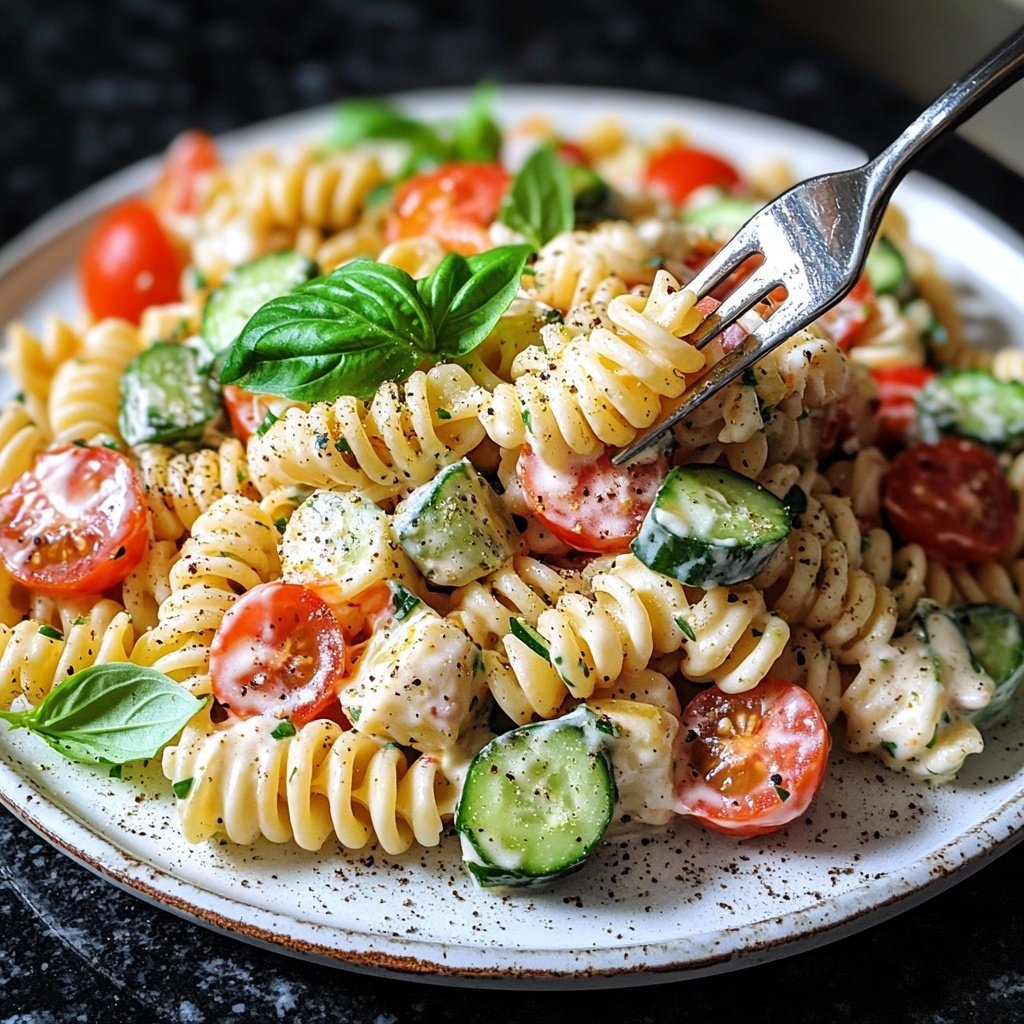 Quick Pasta Salad Lunch for Work