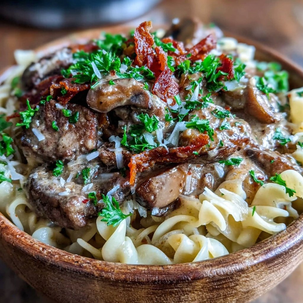 Ground Beef And Mushroom Stroganoff