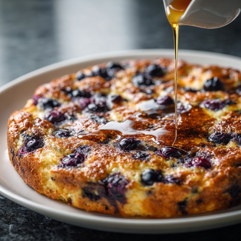 Spring Brunch Blueberry Pancake Bake