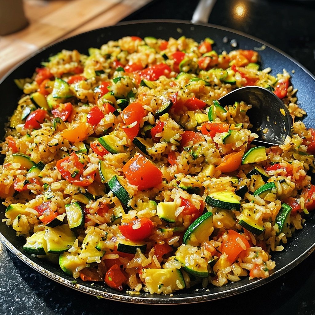 Healthy Zucchini Rice Skillet