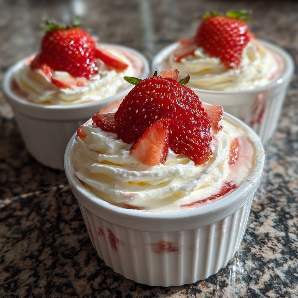 Strawberry Banana Yogurt Pots