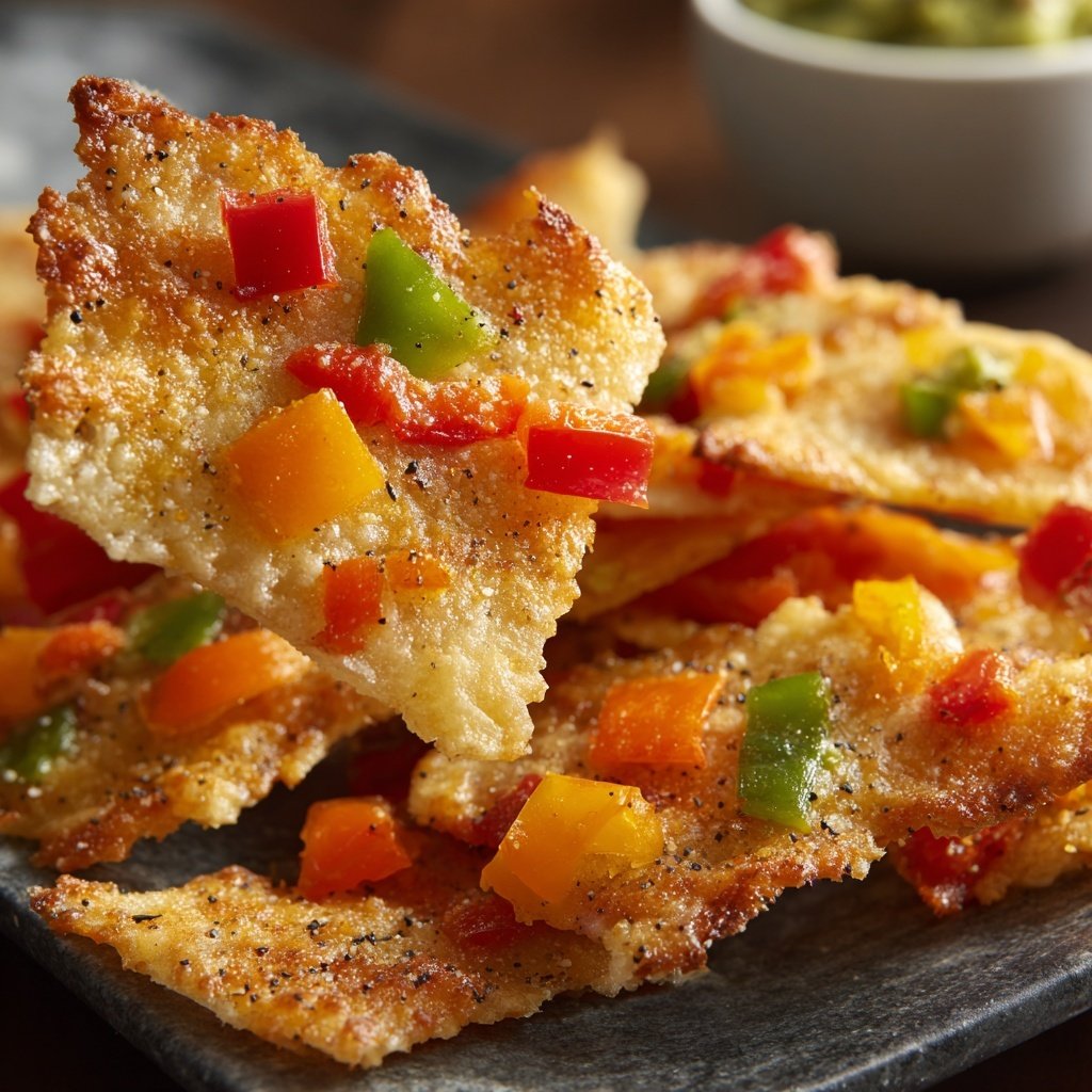 Super Bowl Crispy Veggie Flatbread Chips