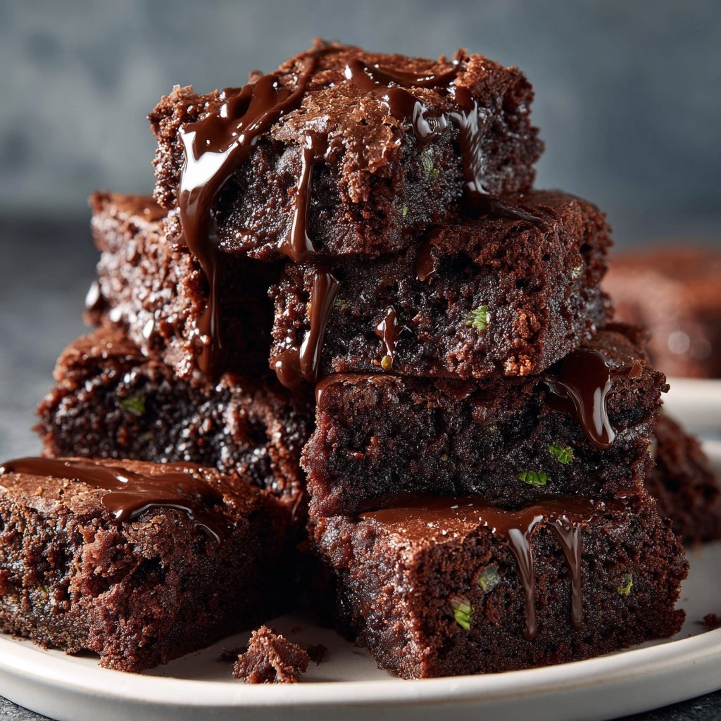 Chocolate Mint Brownie Squares