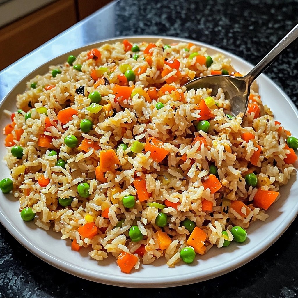 Simple Veggie Fried Rice Lunch