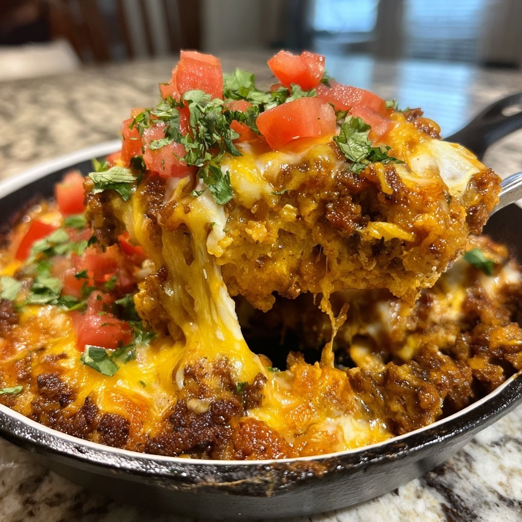 Ground Beef Enchilada Skillet