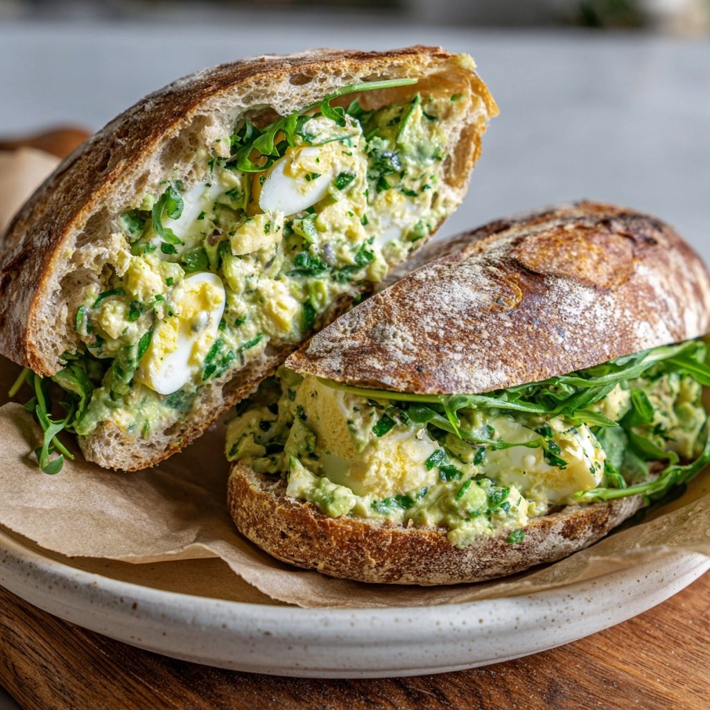 Budget-Friendly Avocado Egg Salad Sandwich Lunch