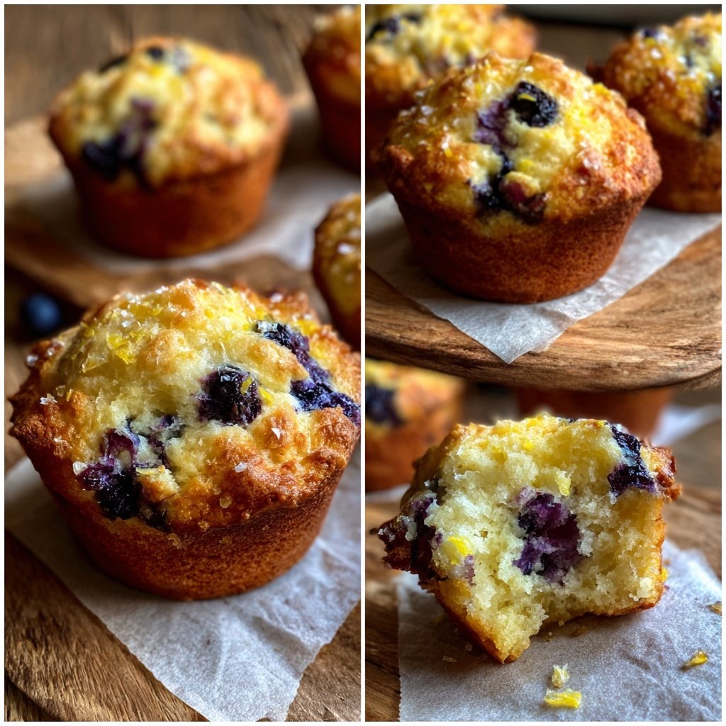 Lemon Blueberry Yogurt Muffins