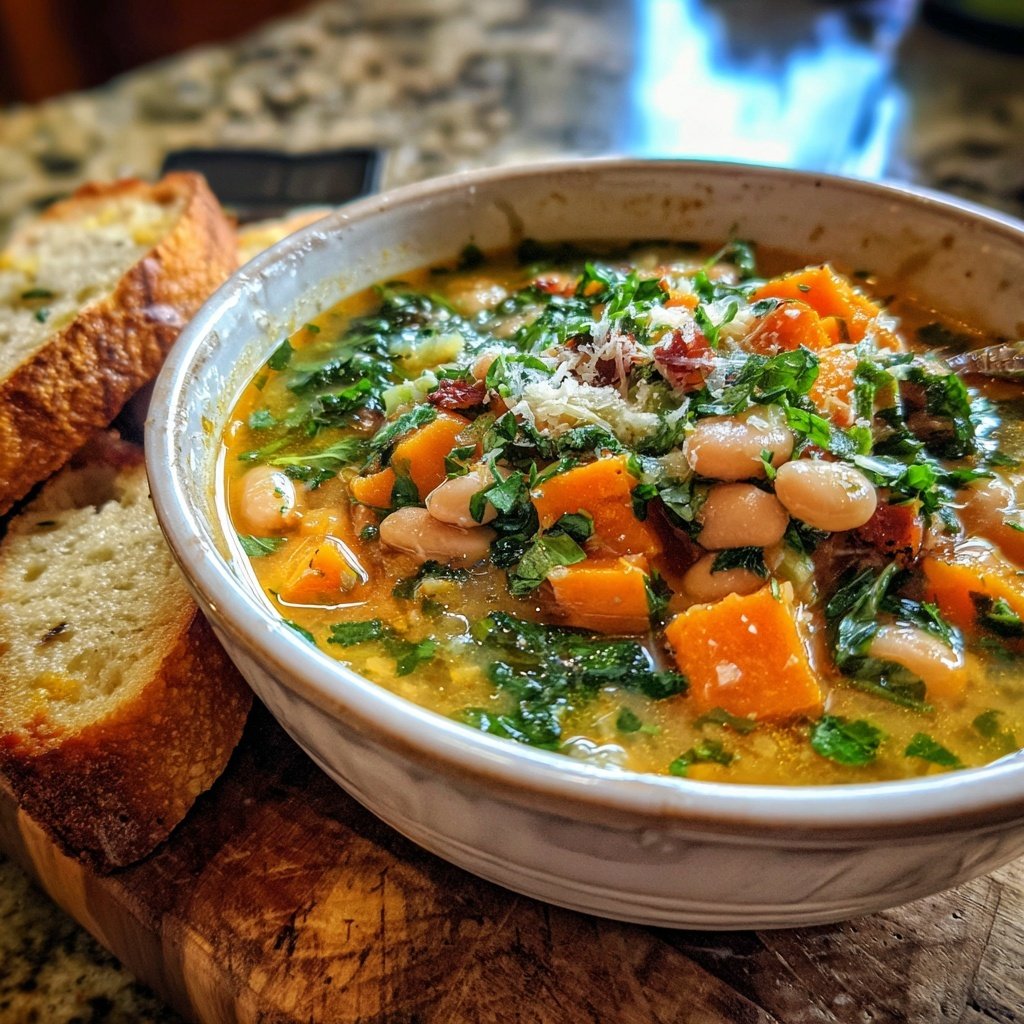 Healthy Crockpot Sweet Potato White Bean Stew