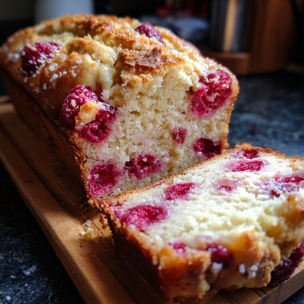 Raspberry Vanilla Yogurt Snack Loaf