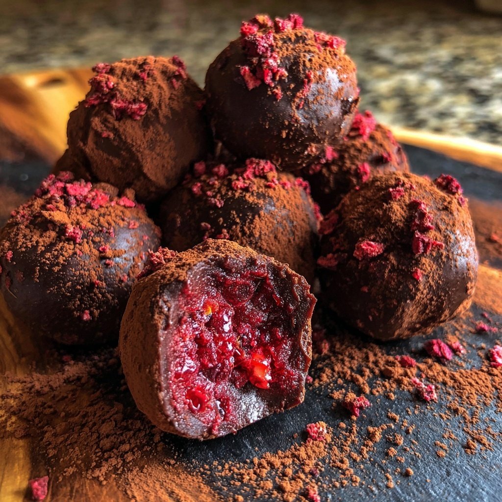 Chocolate Raspberry Truffles
