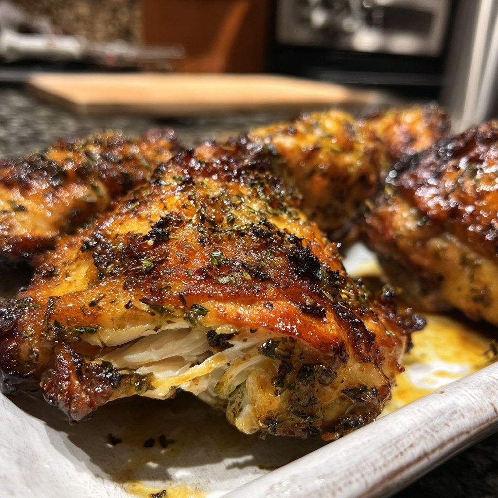 Comfort Food Baked Chicken Thighs
